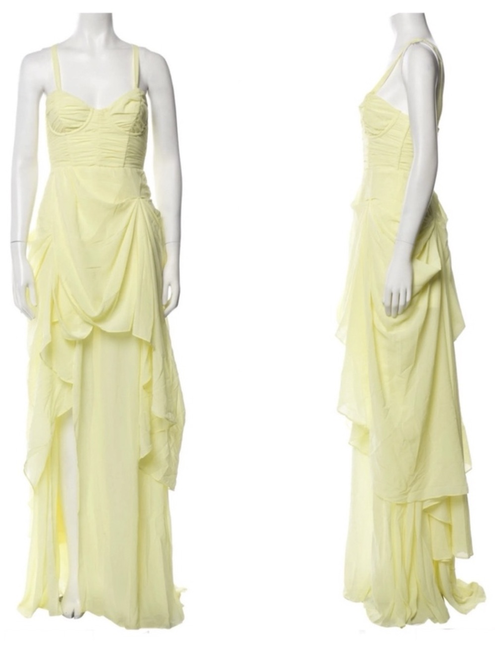 NWT For Love & Lemons June Maxi Dress in Yellow - Picture 2 of 11